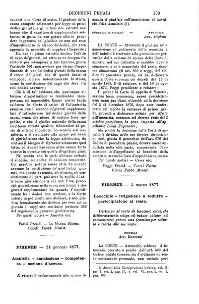 Annali della giurisprudenza italiana raccolta generale delle decisioni delle Corti di cassazione e d'appello in materia civile, criminale, commerciale, di diritto pubblico e amministrativo, e di procedura civile e penale