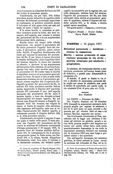 Annali della giurisprudenza italiana raccolta generale delle decisioni delle Corti di cassazione e d'appello in materia civile, criminale, commerciale, di diritto pubblico e amministrativo, e di procedura civile e penale