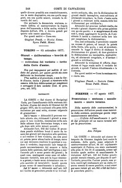 Annali della giurisprudenza italiana raccolta generale delle decisioni delle Corti di cassazione e d'appello in materia civile, criminale, commerciale, di diritto pubblico e amministrativo, e di procedura civile e penale