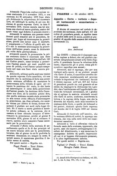 Annali della giurisprudenza italiana raccolta generale delle decisioni delle Corti di cassazione e d'appello in materia civile, criminale, commerciale, di diritto pubblico e amministrativo, e di procedura civile e penale