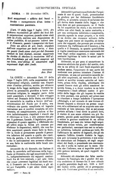 Annali della giurisprudenza italiana raccolta generale delle decisioni delle Corti di cassazione e d'appello in materia civile, criminale, commerciale, di diritto pubblico e amministrativo, e di procedura civile e penale