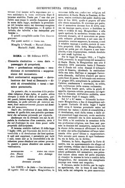 Annali della giurisprudenza italiana raccolta generale delle decisioni delle Corti di cassazione e d'appello in materia civile, criminale, commerciale, di diritto pubblico e amministrativo, e di procedura civile e penale