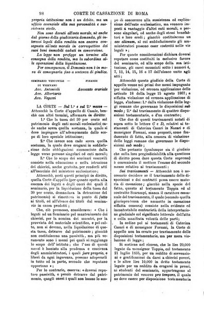 Annali della giurisprudenza italiana raccolta generale delle decisioni delle Corti di cassazione e d'appello in materia civile, criminale, commerciale, di diritto pubblico e amministrativo, e di procedura civile e penale