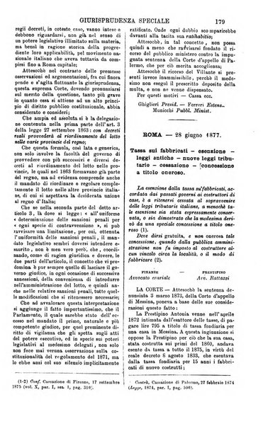 Annali della giurisprudenza italiana raccolta generale delle decisioni delle Corti di cassazione e d'appello in materia civile, criminale, commerciale, di diritto pubblico e amministrativo, e di procedura civile e penale