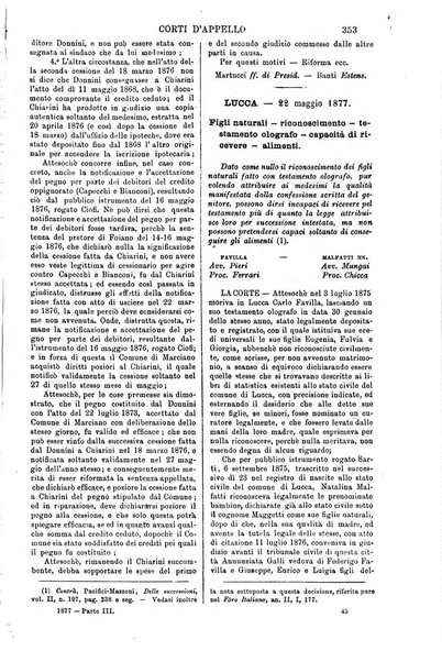 Annali della giurisprudenza italiana raccolta generale delle decisioni delle Corti di cassazione e d'appello in materia civile, criminale, commerciale, di diritto pubblico e amministrativo, e di procedura civile e penale