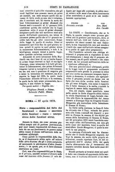 Annali della giurisprudenza italiana raccolta generale delle decisioni delle Corti di cassazione e d'appello in materia civile, criminale, commerciale, di diritto pubblico e amministrativo, e di procedura civile e penale