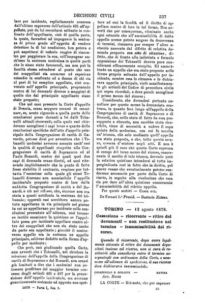 Annali della giurisprudenza italiana raccolta generale delle decisioni delle Corti di cassazione e d'appello in materia civile, criminale, commerciale, di diritto pubblico e amministrativo, e di procedura civile e penale