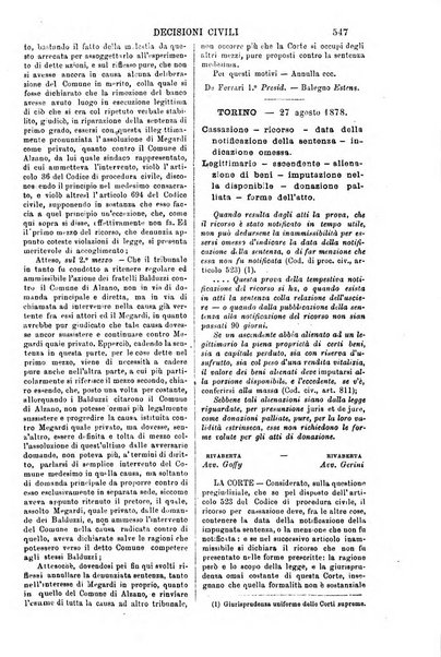 Annali della giurisprudenza italiana raccolta generale delle decisioni delle Corti di cassazione e d'appello in materia civile, criminale, commerciale, di diritto pubblico e amministrativo, e di procedura civile e penale