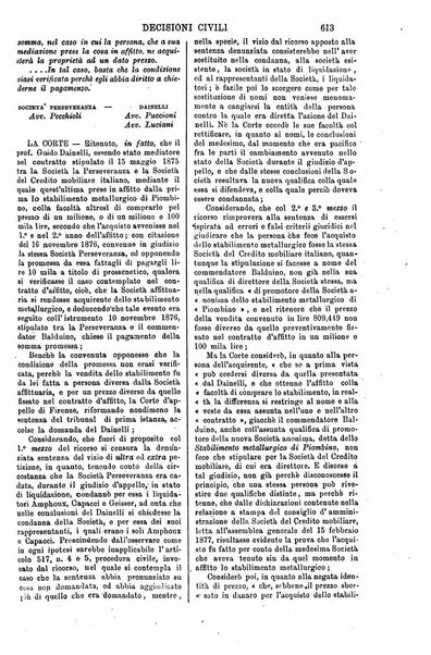 Annali della giurisprudenza italiana raccolta generale delle decisioni delle Corti di cassazione e d'appello in materia civile, criminale, commerciale, di diritto pubblico e amministrativo, e di procedura civile e penale