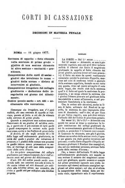 Annali della giurisprudenza italiana raccolta generale delle decisioni delle Corti di cassazione e d'appello in materia civile, criminale, commerciale, di diritto pubblico e amministrativo, e di procedura civile e penale