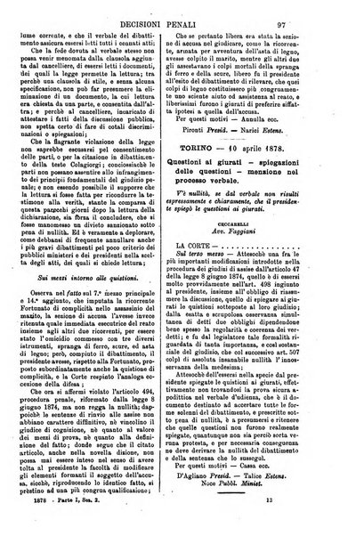 Annali della giurisprudenza italiana raccolta generale delle decisioni delle Corti di cassazione e d'appello in materia civile, criminale, commerciale, di diritto pubblico e amministrativo, e di procedura civile e penale