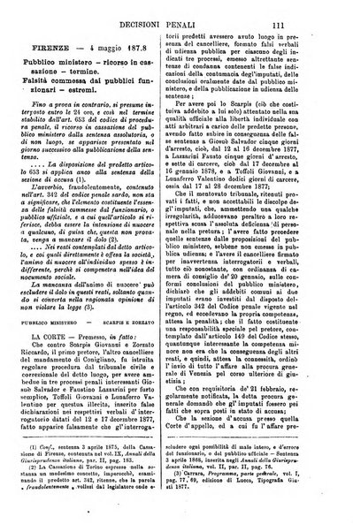 Annali della giurisprudenza italiana raccolta generale delle decisioni delle Corti di cassazione e d'appello in materia civile, criminale, commerciale, di diritto pubblico e amministrativo, e di procedura civile e penale