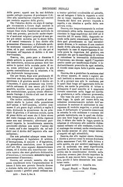 Annali della giurisprudenza italiana raccolta generale delle decisioni delle Corti di cassazione e d'appello in materia civile, criminale, commerciale, di diritto pubblico e amministrativo, e di procedura civile e penale