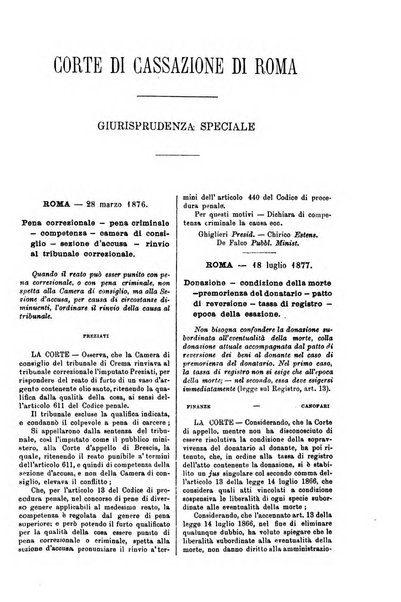 Annali della giurisprudenza italiana raccolta generale delle decisioni delle Corti di cassazione e d'appello in materia civile, criminale, commerciale, di diritto pubblico e amministrativo, e di procedura civile e penale