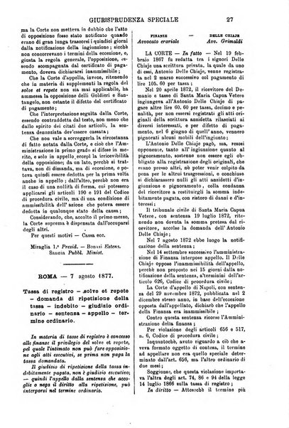 Annali della giurisprudenza italiana raccolta generale delle decisioni delle Corti di cassazione e d'appello in materia civile, criminale, commerciale, di diritto pubblico e amministrativo, e di procedura civile e penale