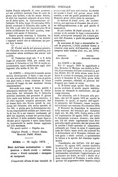 Annali della giurisprudenza italiana raccolta generale delle decisioni delle Corti di cassazione e d'appello in materia civile, criminale, commerciale, di diritto pubblico e amministrativo, e di procedura civile e penale