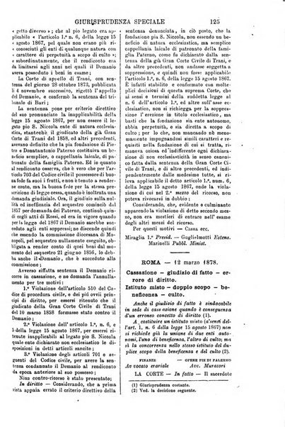 Annali della giurisprudenza italiana raccolta generale delle decisioni delle Corti di cassazione e d'appello in materia civile, criminale, commerciale, di diritto pubblico e amministrativo, e di procedura civile e penale