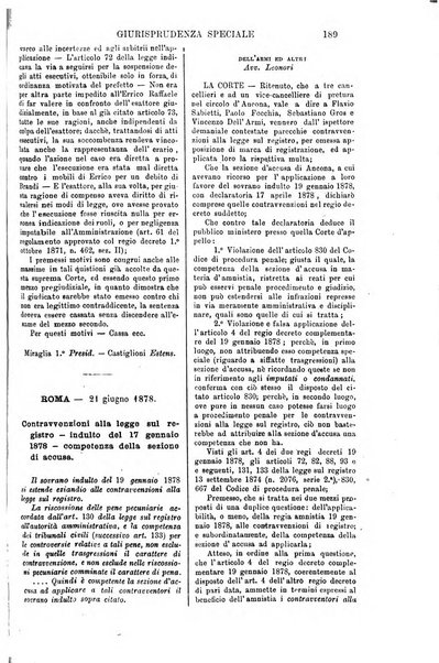 Annali della giurisprudenza italiana raccolta generale delle decisioni delle Corti di cassazione e d'appello in materia civile, criminale, commerciale, di diritto pubblico e amministrativo, e di procedura civile e penale