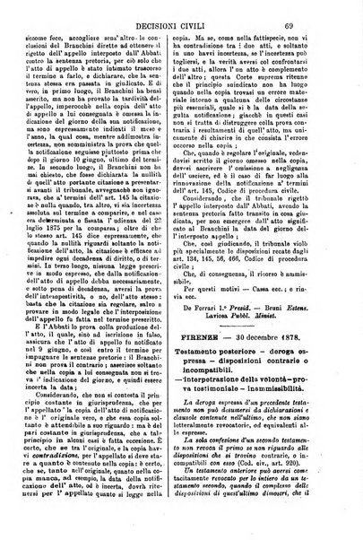 Annali della giurisprudenza italiana raccolta generale delle decisioni delle Corti di cassazione e d'appello in materia civile, criminale, commerciale, di diritto pubblico e amministrativo, e di procedura civile e penale