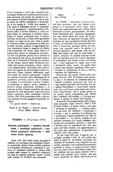 Annali della giurisprudenza italiana raccolta generale delle decisioni delle Corti di cassazione e d'appello in materia civile, criminale, commerciale, di diritto pubblico e amministrativo, e di procedura civile e penale