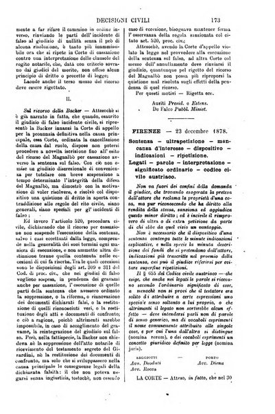 Annali della giurisprudenza italiana raccolta generale delle decisioni delle Corti di cassazione e d'appello in materia civile, criminale, commerciale, di diritto pubblico e amministrativo, e di procedura civile e penale