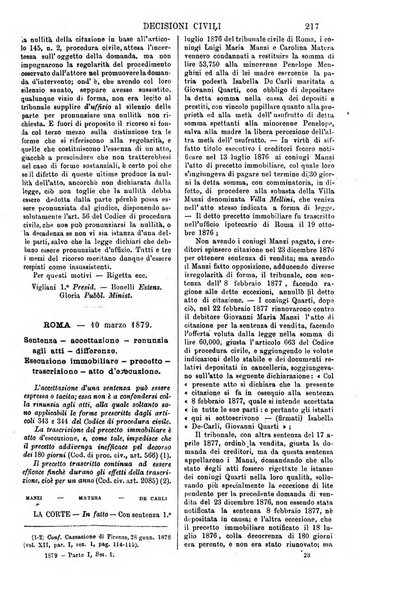 Annali della giurisprudenza italiana raccolta generale delle decisioni delle Corti di cassazione e d'appello in materia civile, criminale, commerciale, di diritto pubblico e amministrativo, e di procedura civile e penale