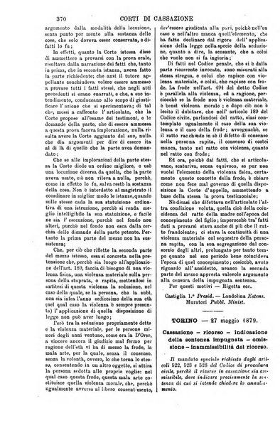 Annali della giurisprudenza italiana raccolta generale delle decisioni delle Corti di cassazione e d'appello in materia civile, criminale, commerciale, di diritto pubblico e amministrativo, e di procedura civile e penale