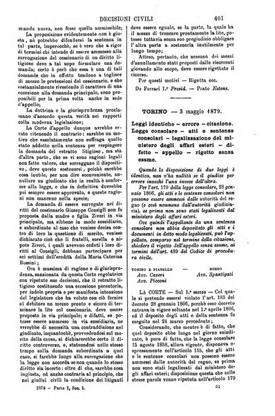 Annali della giurisprudenza italiana raccolta generale delle decisioni delle Corti di cassazione e d'appello in materia civile, criminale, commerciale, di diritto pubblico e amministrativo, e di procedura civile e penale