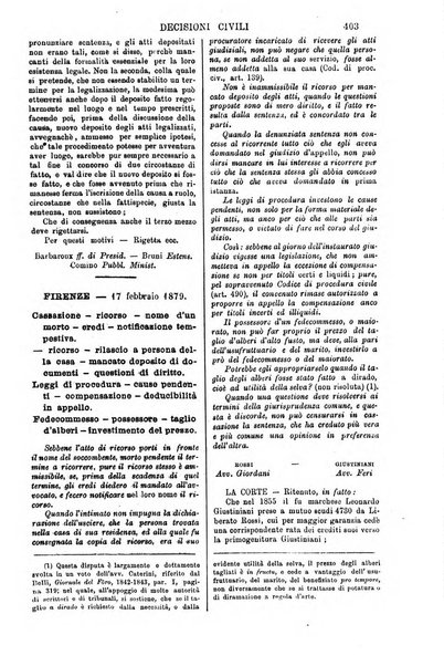 Annali della giurisprudenza italiana raccolta generale delle decisioni delle Corti di cassazione e d'appello in materia civile, criminale, commerciale, di diritto pubblico e amministrativo, e di procedura civile e penale