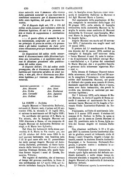 Annali della giurisprudenza italiana raccolta generale delle decisioni delle Corti di cassazione e d'appello in materia civile, criminale, commerciale, di diritto pubblico e amministrativo, e di procedura civile e penale