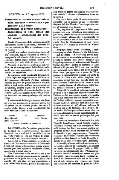 Annali della giurisprudenza italiana raccolta generale delle decisioni delle Corti di cassazione e d'appello in materia civile, criminale, commerciale, di diritto pubblico e amministrativo, e di procedura civile e penale