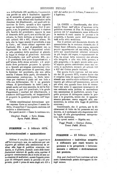 Annali della giurisprudenza italiana raccolta generale delle decisioni delle Corti di cassazione e d'appello in materia civile, criminale, commerciale, di diritto pubblico e amministrativo, e di procedura civile e penale