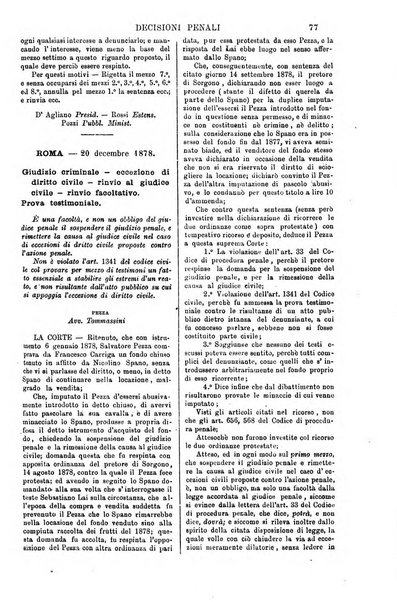 Annali della giurisprudenza italiana raccolta generale delle decisioni delle Corti di cassazione e d'appello in materia civile, criminale, commerciale, di diritto pubblico e amministrativo, e di procedura civile e penale