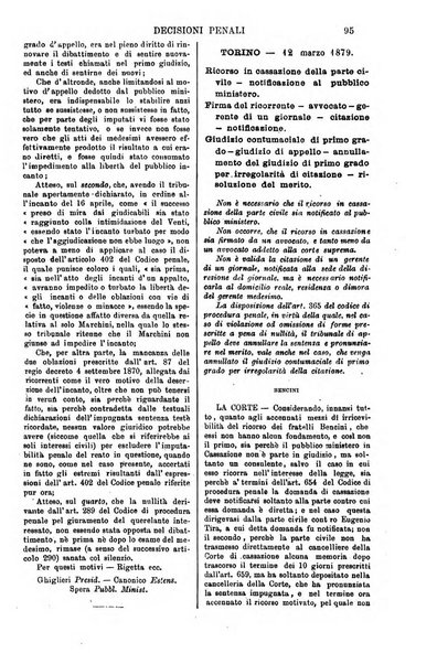 Annali della giurisprudenza italiana raccolta generale delle decisioni delle Corti di cassazione e d'appello in materia civile, criminale, commerciale, di diritto pubblico e amministrativo, e di procedura civile e penale