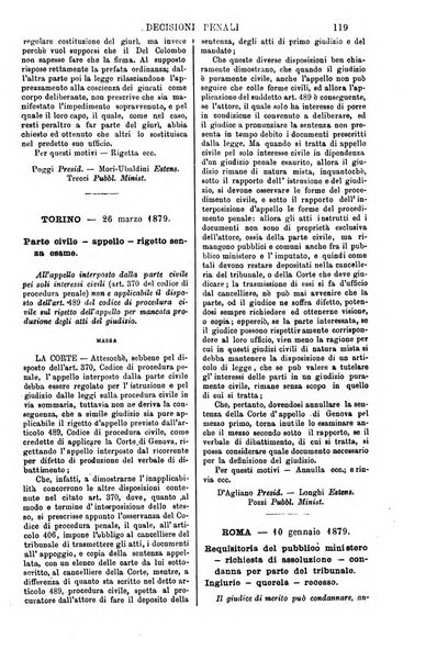 Annali della giurisprudenza italiana raccolta generale delle decisioni delle Corti di cassazione e d'appello in materia civile, criminale, commerciale, di diritto pubblico e amministrativo, e di procedura civile e penale