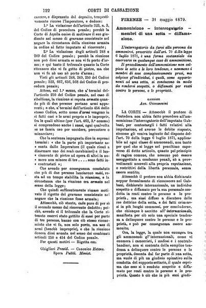 Annali della giurisprudenza italiana raccolta generale delle decisioni delle Corti di cassazione e d'appello in materia civile, criminale, commerciale, di diritto pubblico e amministrativo, e di procedura civile e penale