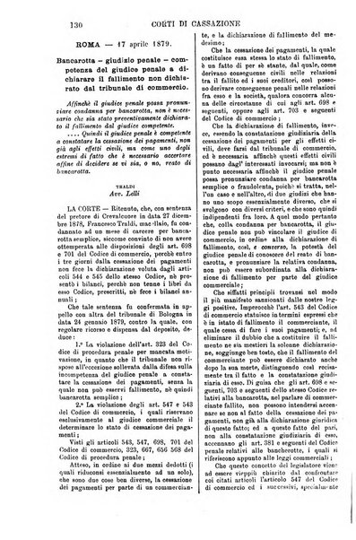 Annali della giurisprudenza italiana raccolta generale delle decisioni delle Corti di cassazione e d'appello in materia civile, criminale, commerciale, di diritto pubblico e amministrativo, e di procedura civile e penale