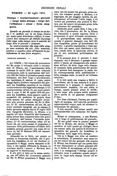 Annali della giurisprudenza italiana raccolta generale delle decisioni delle Corti di cassazione e d'appello in materia civile, criminale, commerciale, di diritto pubblico e amministrativo, e di procedura civile e penale