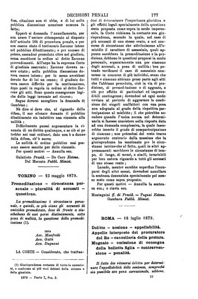 Annali della giurisprudenza italiana raccolta generale delle decisioni delle Corti di cassazione e d'appello in materia civile, criminale, commerciale, di diritto pubblico e amministrativo, e di procedura civile e penale