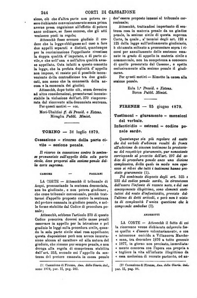 Annali della giurisprudenza italiana raccolta generale delle decisioni delle Corti di cassazione e d'appello in materia civile, criminale, commerciale, di diritto pubblico e amministrativo, e di procedura civile e penale