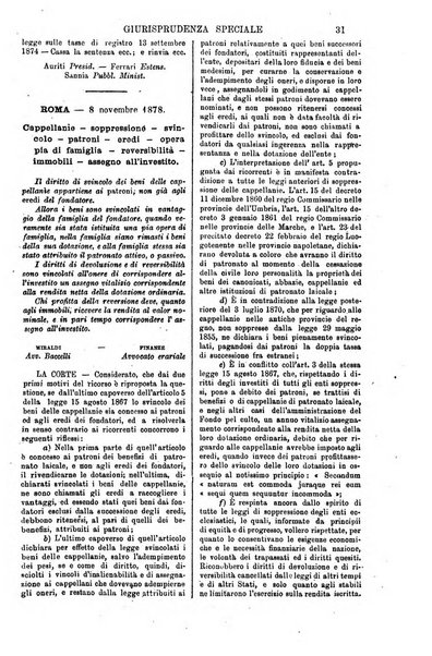 Annali della giurisprudenza italiana raccolta generale delle decisioni delle Corti di cassazione e d'appello in materia civile, criminale, commerciale, di diritto pubblico e amministrativo, e di procedura civile e penale