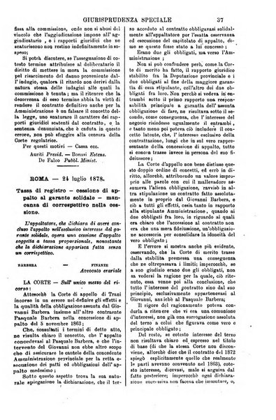 Annali della giurisprudenza italiana raccolta generale delle decisioni delle Corti di cassazione e d'appello in materia civile, criminale, commerciale, di diritto pubblico e amministrativo, e di procedura civile e penale