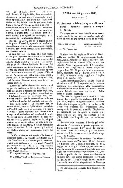 Annali della giurisprudenza italiana raccolta generale delle decisioni delle Corti di cassazione e d'appello in materia civile, criminale, commerciale, di diritto pubblico e amministrativo, e di procedura civile e penale