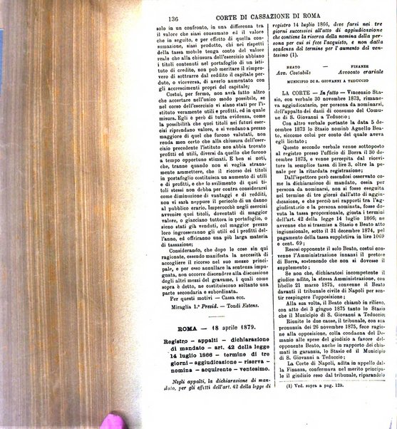 Annali della giurisprudenza italiana raccolta generale delle decisioni delle Corti di cassazione e d'appello in materia civile, criminale, commerciale, di diritto pubblico e amministrativo, e di procedura civile e penale