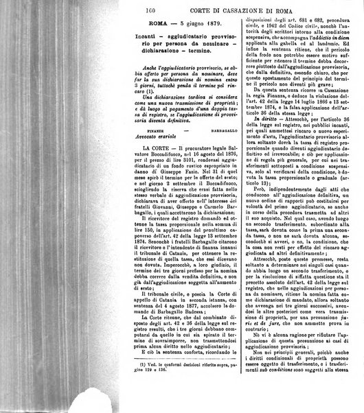 Annali della giurisprudenza italiana raccolta generale delle decisioni delle Corti di cassazione e d'appello in materia civile, criminale, commerciale, di diritto pubblico e amministrativo, e di procedura civile e penale