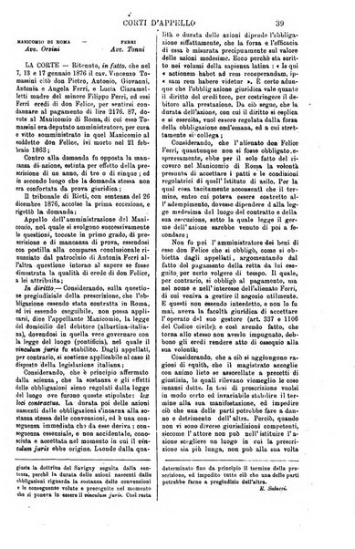 Annali della giurisprudenza italiana raccolta generale delle decisioni delle Corti di cassazione e d'appello in materia civile, criminale, commerciale, di diritto pubblico e amministrativo, e di procedura civile e penale