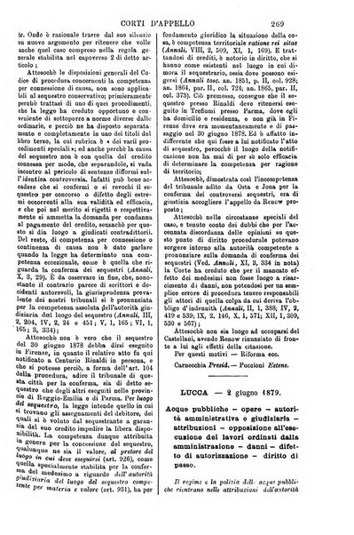 Annali della giurisprudenza italiana raccolta generale delle decisioni delle Corti di cassazione e d'appello in materia civile, criminale, commerciale, di diritto pubblico e amministrativo, e di procedura civile e penale