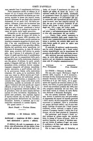 Annali della giurisprudenza italiana raccolta generale delle decisioni delle Corti di cassazione e d'appello in materia civile, criminale, commerciale, di diritto pubblico e amministrativo, e di procedura civile e penale