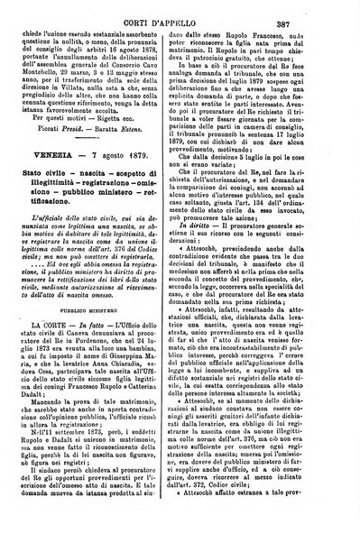 Annali della giurisprudenza italiana raccolta generale delle decisioni delle Corti di cassazione e d'appello in materia civile, criminale, commerciale, di diritto pubblico e amministrativo, e di procedura civile e penale