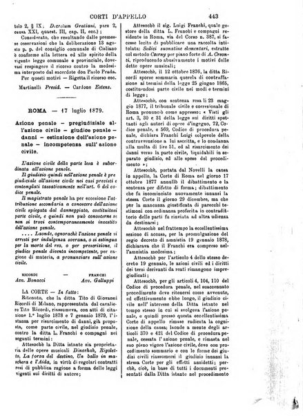 Annali della giurisprudenza italiana raccolta generale delle decisioni delle Corti di cassazione e d'appello in materia civile, criminale, commerciale, di diritto pubblico e amministrativo, e di procedura civile e penale